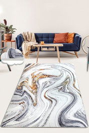 Conceptum Alfombra de pasillo Blur Multicolor 80 x 100 cm